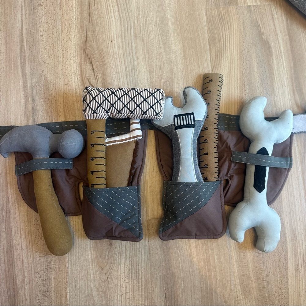 Land Of Nod Plush Stuffed Tool Belt Set